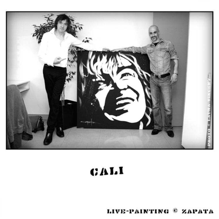 Live-painting show en ouverture de Cali par le peintre performer Zapata